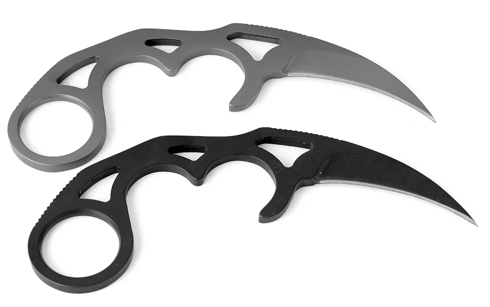 KKWOLF Karambit нож CS GO, охотничий нож для выживания, походный спасательный тактический нож karambit, нож с фиксированным лезвием