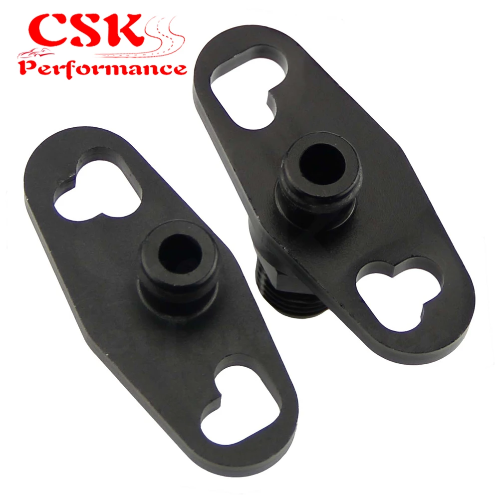 2 Pcs Fuel Rail Adapter With AN6 Tail For Mitsubishi Evo 4up Toyota Nissan Subaru Black | Автомобили и мотоциклы