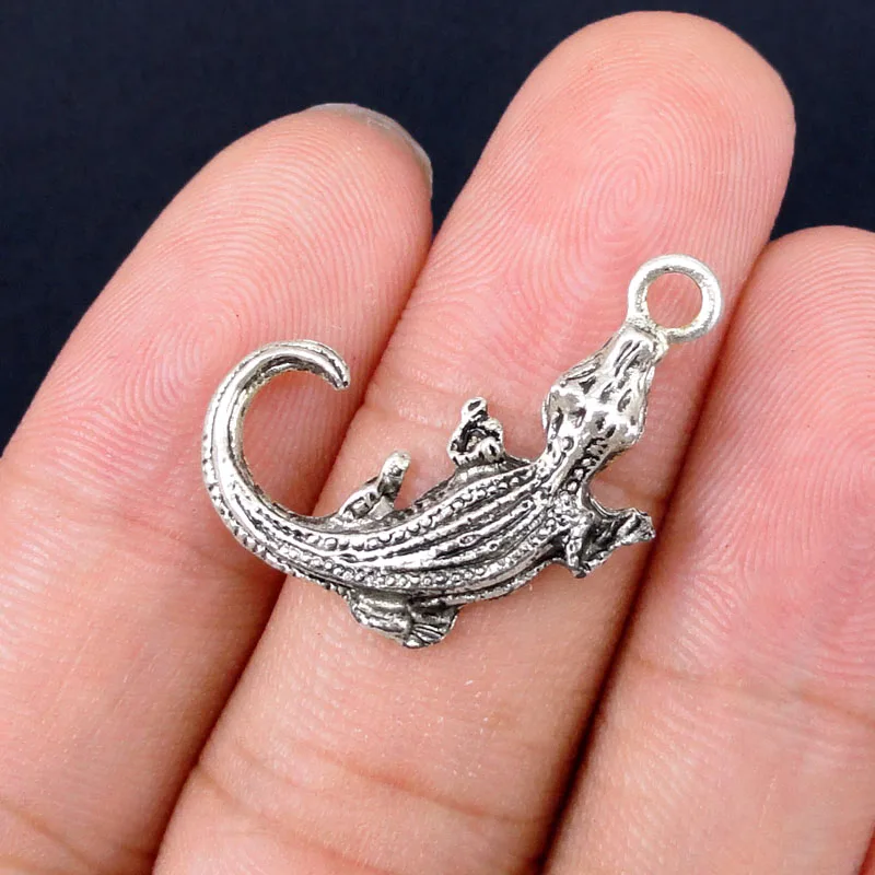 70 шт. подвеска под тибетское серебро крокодила подвески Аллигатор 27x16 мм|charm