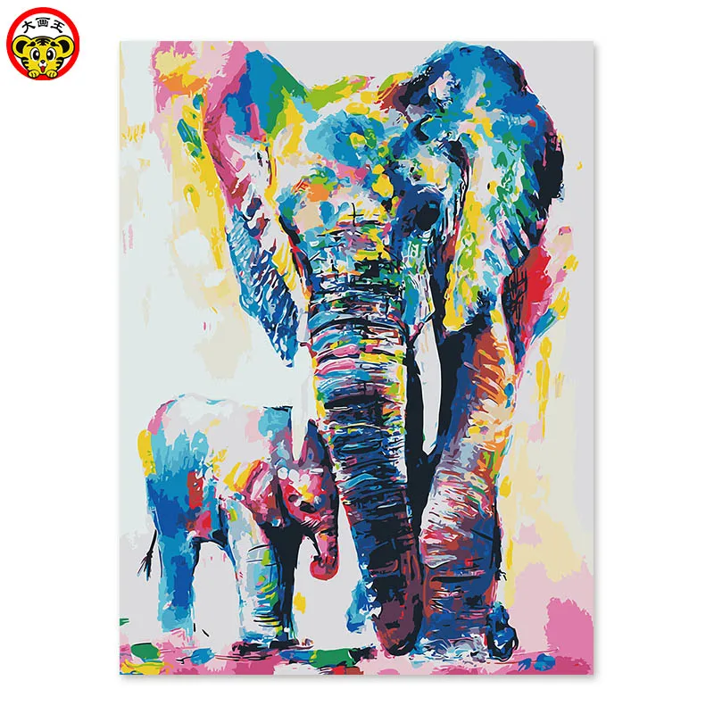 Украшение гостиной спальня диван фон абстрактный слон цвет мать и ребенок