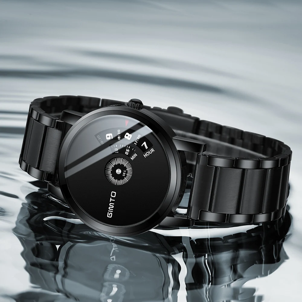 2018 оригинальные Поворотные Часы мужской роскошный бренд часов стальные мужские