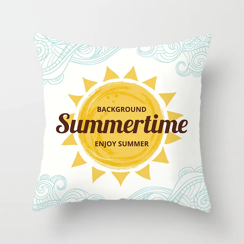 Полиэстер Пич скин думай позитивно Подушка размером 45*45 см для диванная