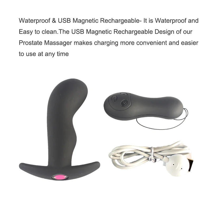 10 скоростной беспроводной вибратор с пультом ДУ Анальная пробка USB зарядка