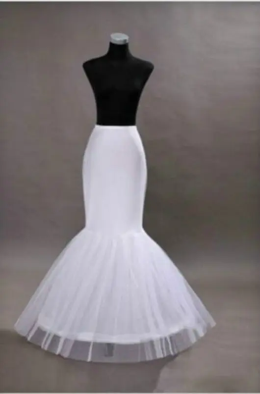 

White Hoopless Fishtail Mermaid Skirt Wedding Dress Crinoline Petticoat Slips