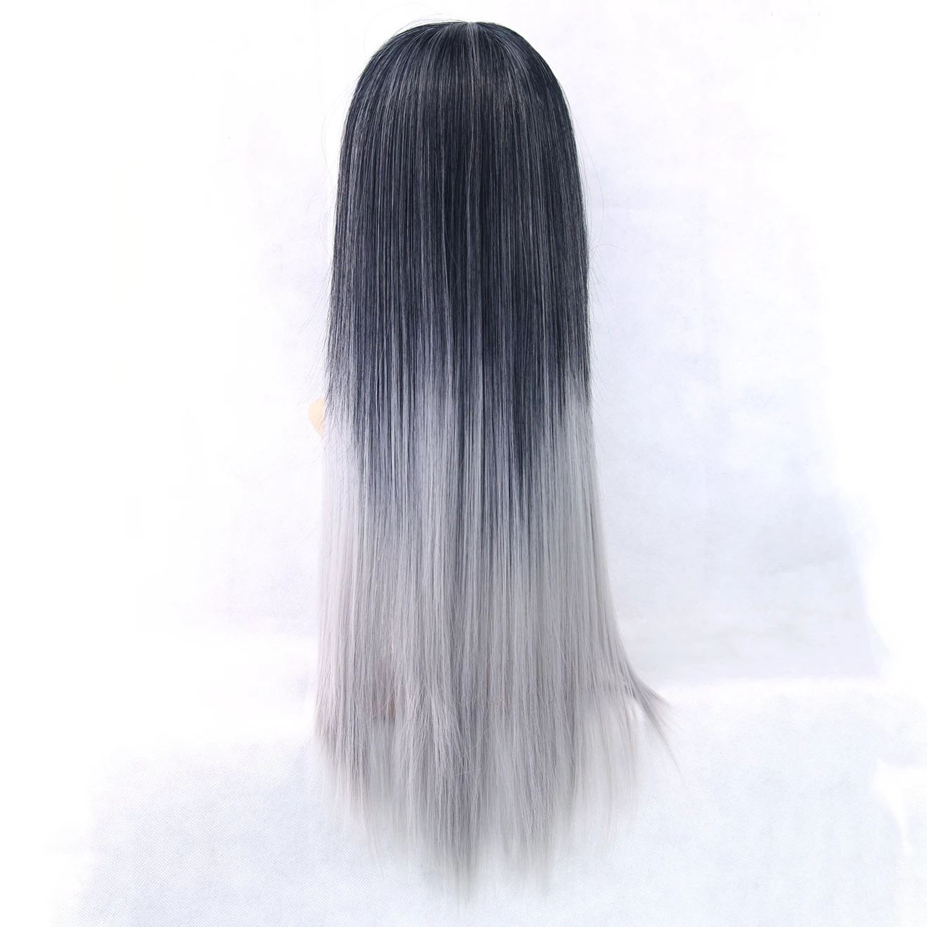 Soowee 6 цветов длинные прямые черные до серые Омбре волосы кусок термостойкие