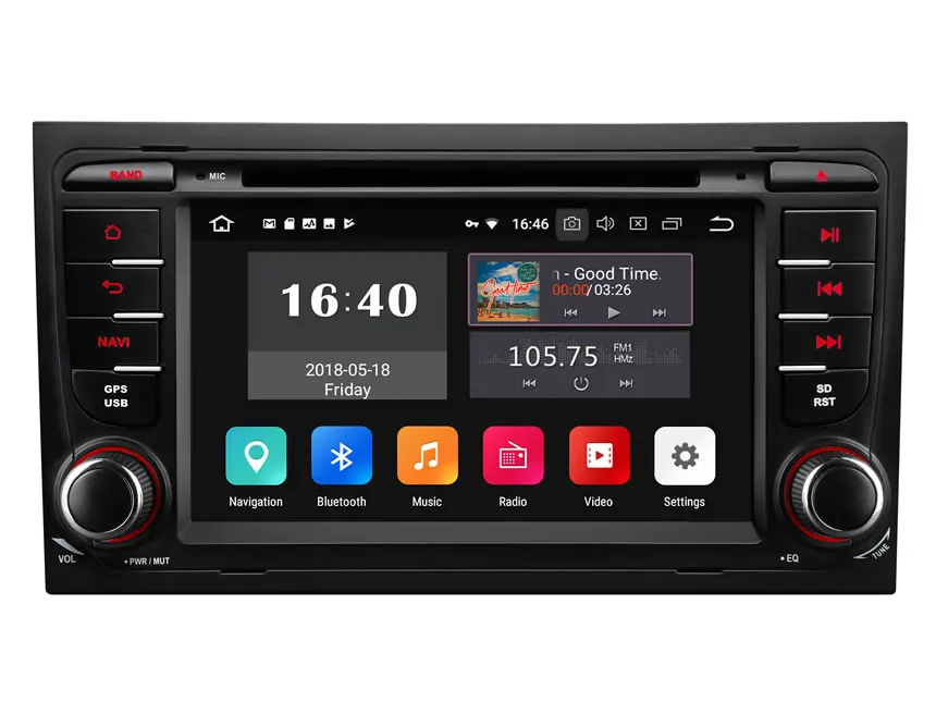 Автомагнитола с GPS-навигацией Android 8 0 восьмиъядерный процессор 7-дюймовый экран DVD