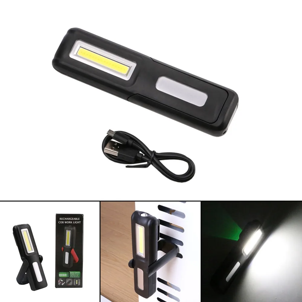 Портативный светодиодный фонарик с зарядкой по USB COB LED + XPE фонарь магнитные