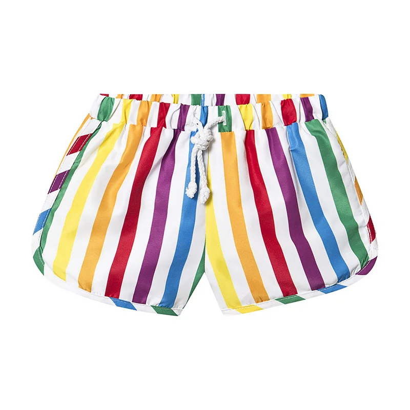 stripe trunks Детские купальники, г. бренд Hugo, Цельный купальник с рисунком для девочек, летние детские костюмы в полоску для праздников - Цвет: stripe trunks