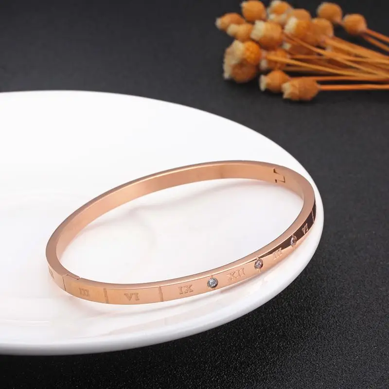 Женские браслеты и с кубическим цирконием браслет из нержавеющей стали золотым