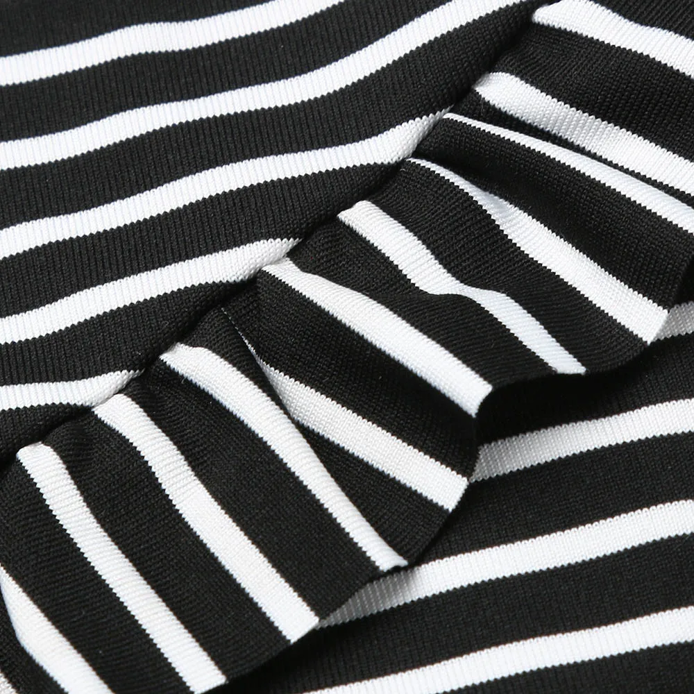 Женская футболка Повседневная в полоску с коротким рукавом и круглым вырезом 50 |