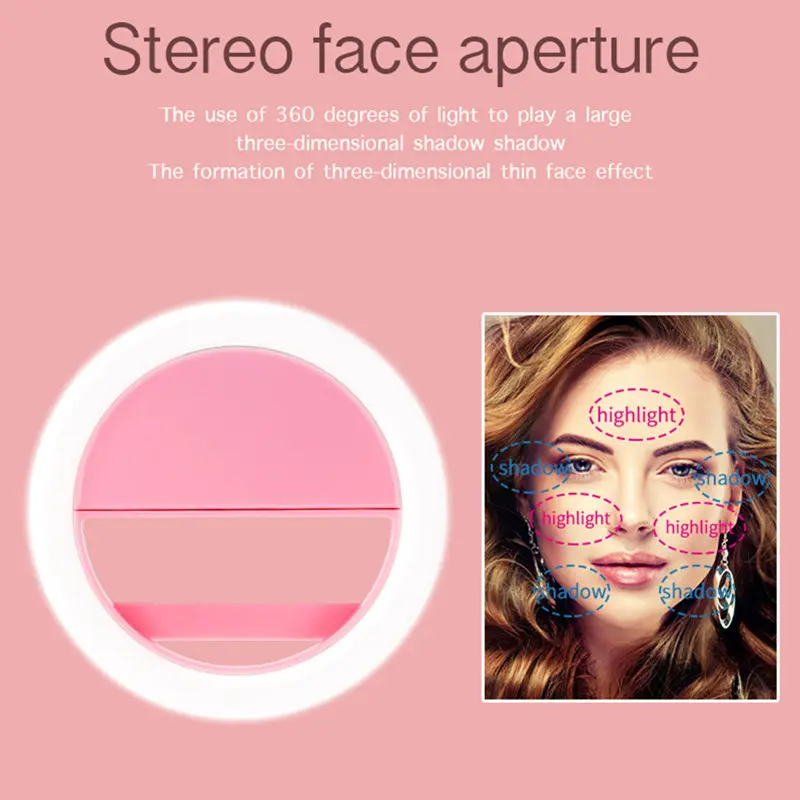 36pcs LEDs Portable USB Charge Makeup Mirror Fill Light Bright Adjustable Night Photo Beauty Mobile Phone Artifact | Красота и