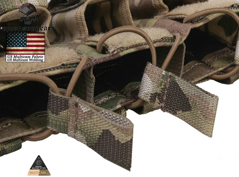 Emersongear Magazine Mag Pouch 5,56 Пистолет тройной Открытый верх армейских подсумок Emerson военная игра Мультикам AOR Черный Хаки