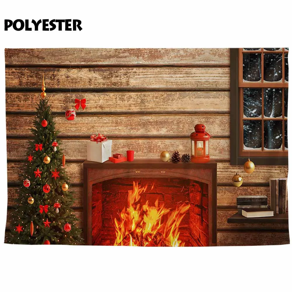 Allenjoy рождественские декорации дерево камин окно фонарь подарки оконные шары