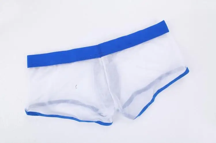 Мужское нижнее белье эластичные нейлоновые сетчатые прозрачные выпуклые штаны U