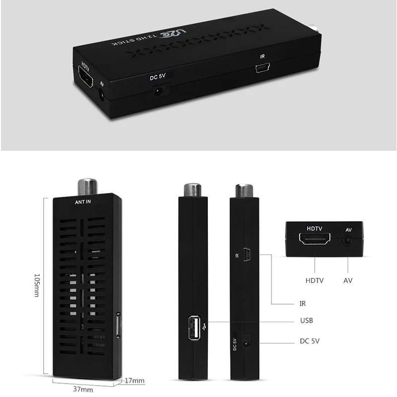 DVBT2 U2C T2 HD 1080P TV Stick Remote Control MSTAR7T01 Dutch English French Italian Russian Spanish TV Receiver DVB-T2 Stick