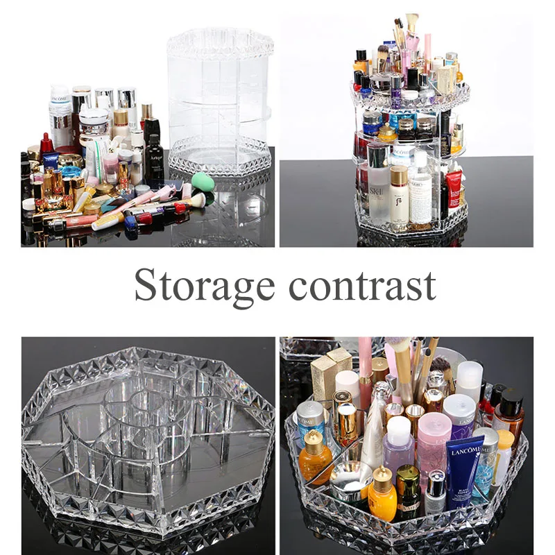Прозрачный акриловый Органайзер для косметики креативная съемная пластиковая