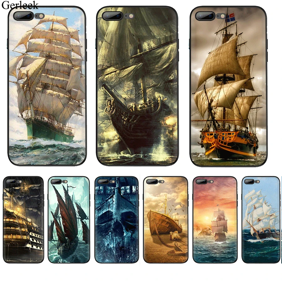 Чехол для мобильного телефона с пиратским кораблем чехол из ТПУ iPhone 11 Pro XR X XS Max 7 8 6