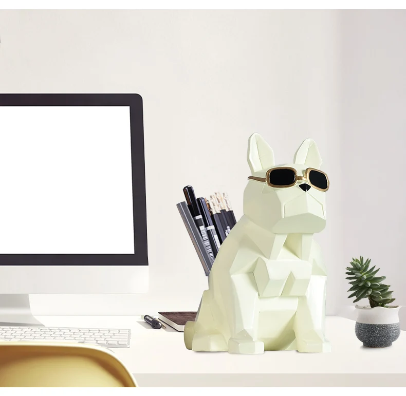 Современный геометрический чехол с рисунком бульдога украшения для собаки