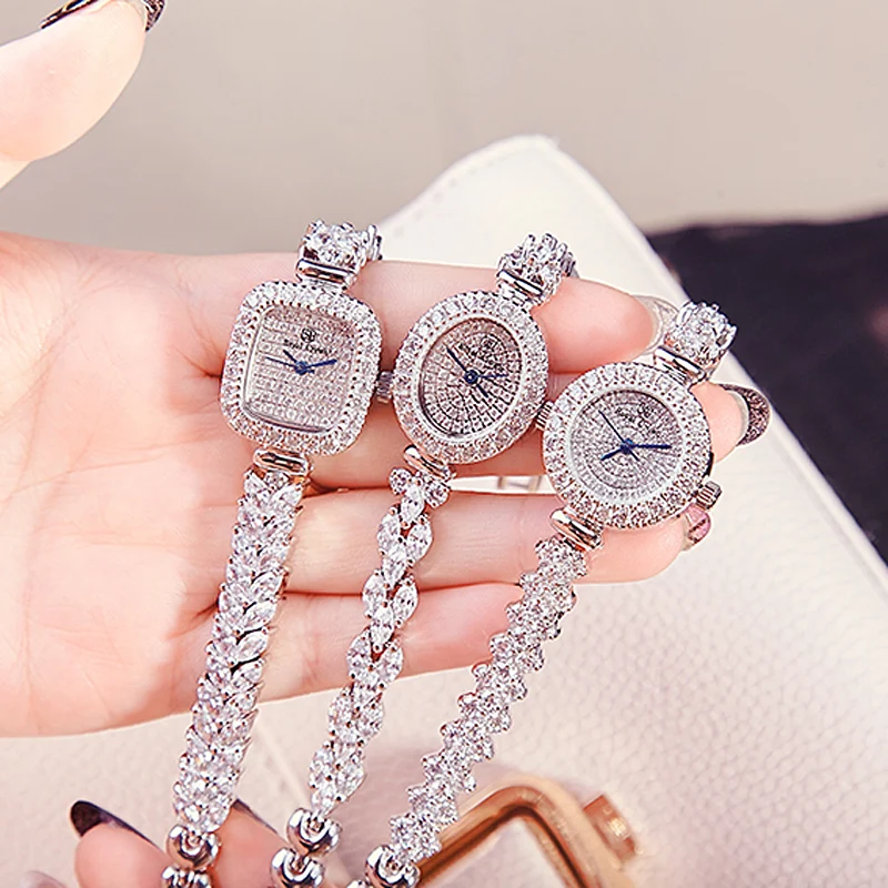 

Free Swan Bracelet Full Crystal Women's Watch Japan Quartz Fashion Luxury Hours Rhinestone Girl's Birthday Gift Royal Crown Box