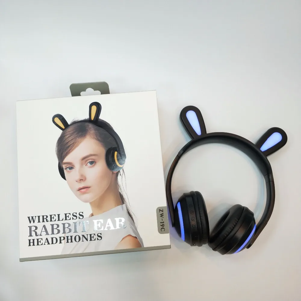 Nasin ZW-19 Bluetooth стерео кошачьи наушники мигающие Светящиеся 7 цветов светодиодный светильник игровая гарнитура для ПК ноутбука компьютера телефона