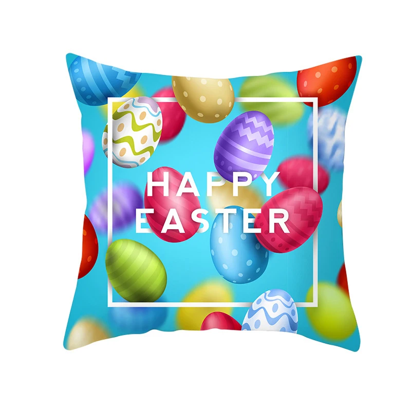 45*45 см Хлопок Кролик Happy Easter украшения для дома подушки Кролик яйца наволочки для подушки пасхальный декор wielkano