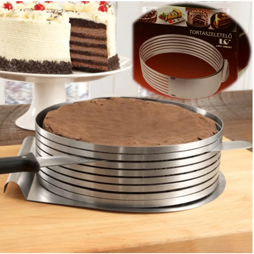 Резак для торта из нержавеющей стали регулируемый слой резак нарезки мусса