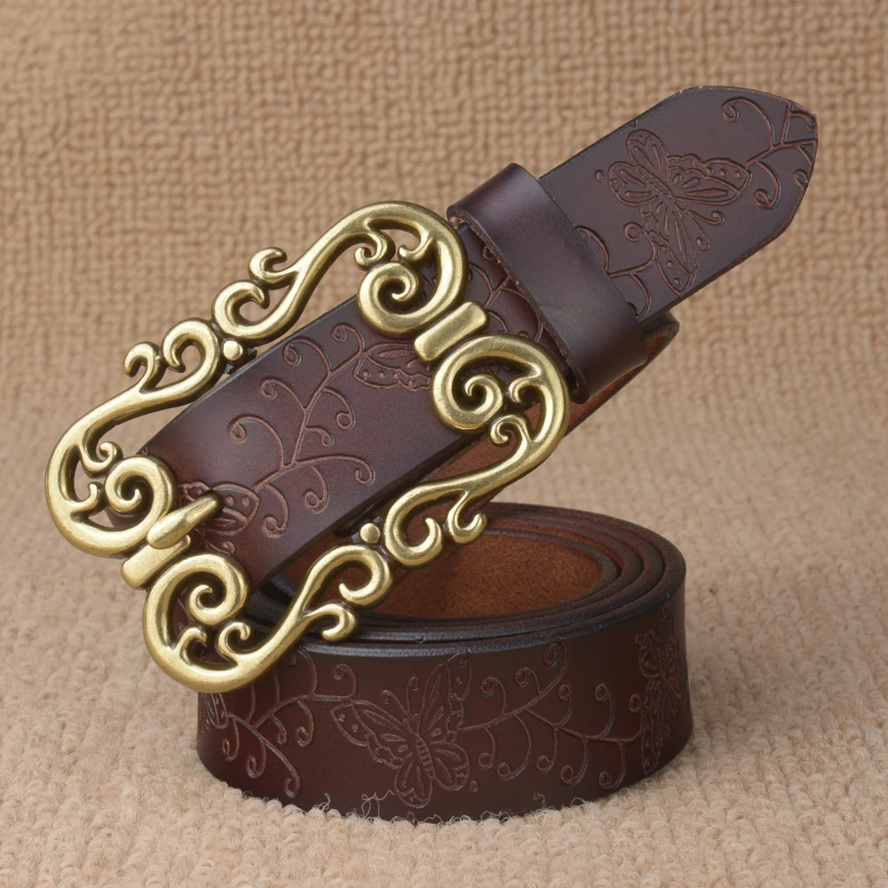 Женский ремень из натуральной кожи однотонный Повседневный для студентов 2018|colored