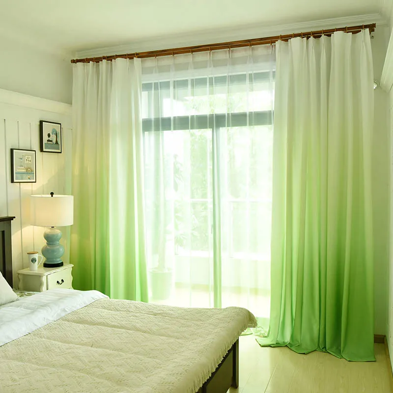 blackout curtains нитевые шторы в комнату шторы на окно декоративные шторы нитяные шторы на окно гардина шторы портьеры блэкаут шторы для гостиной - Цвет: green curtains
