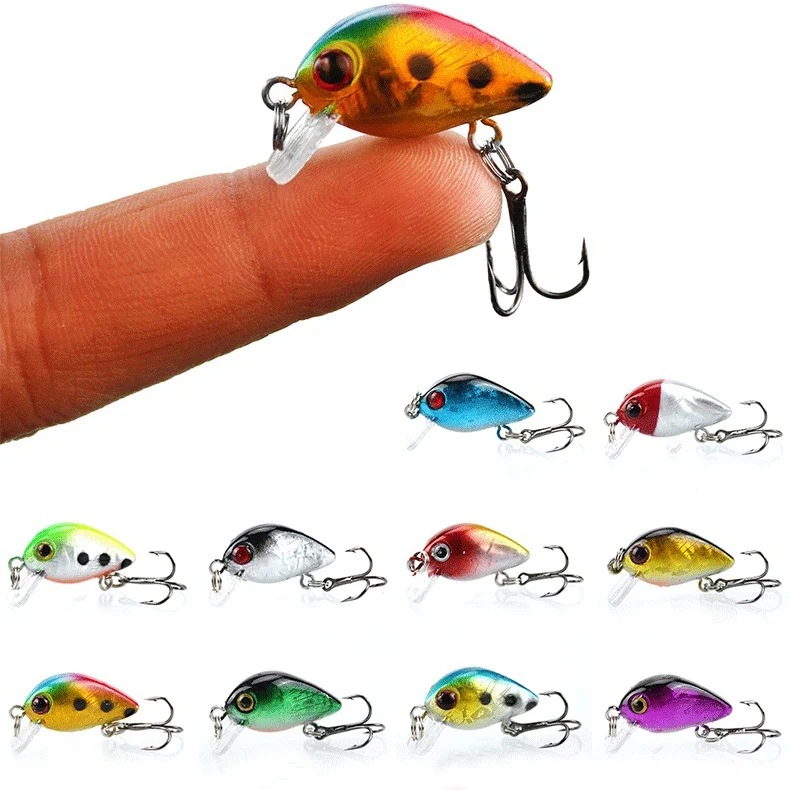 Lunker мини crankbait 1 5 г 3 см рыболовная втулка Приманка minnow wobbler chubby trout tiny|Наживки для