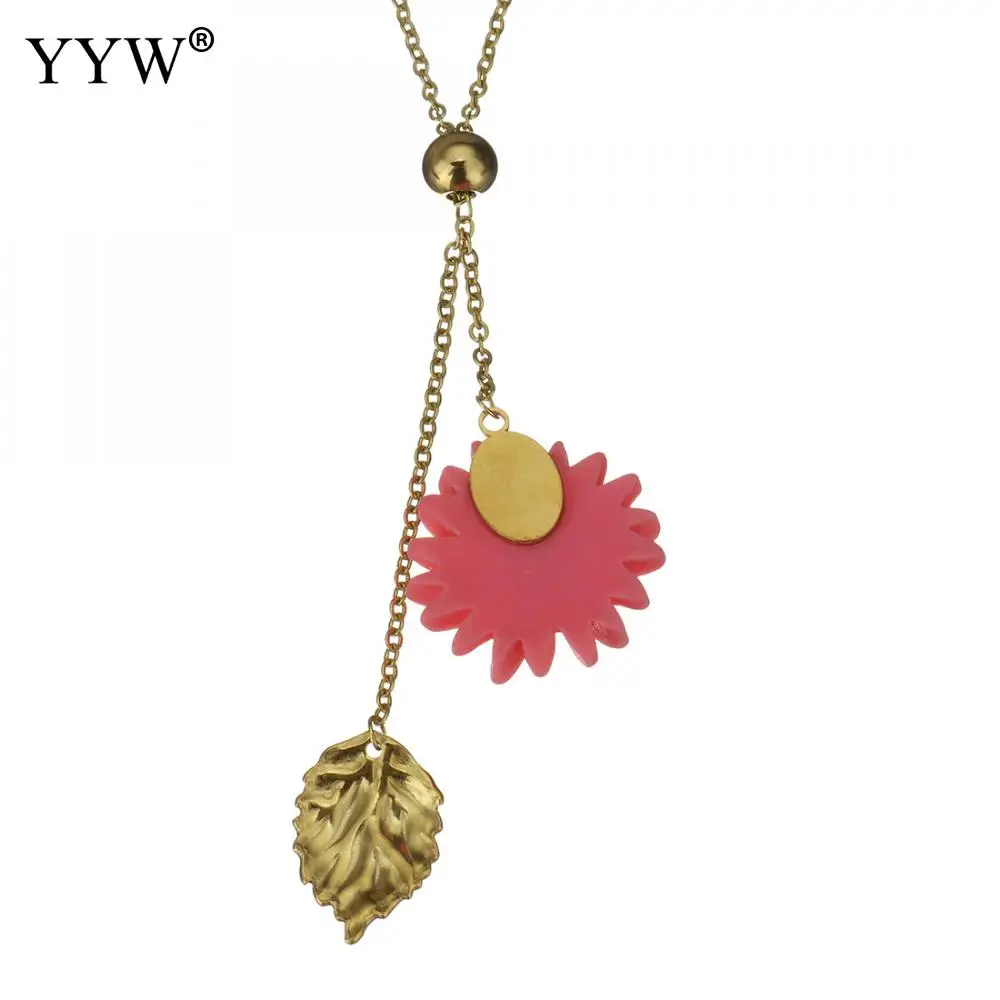 Женские серьги гвоздики из нержавеющей стали красный/желтый/зеленый цвет