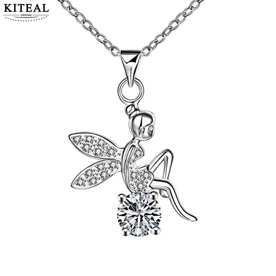 Fashion jewellery charms silver plated choker necklace Angel Memorial wings colar vintage wedding jewelry | Украшения и