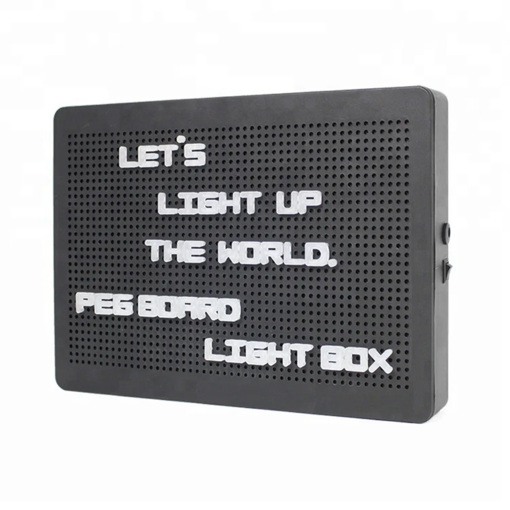 A4 Колышек доска световой светодио дный короб светодиодный головоломки DIY LightBox Pegboard лампа украшения дома лампы повесить светящиеся рекламные сигнальные лампы доска - Испускаемый цвет: A4