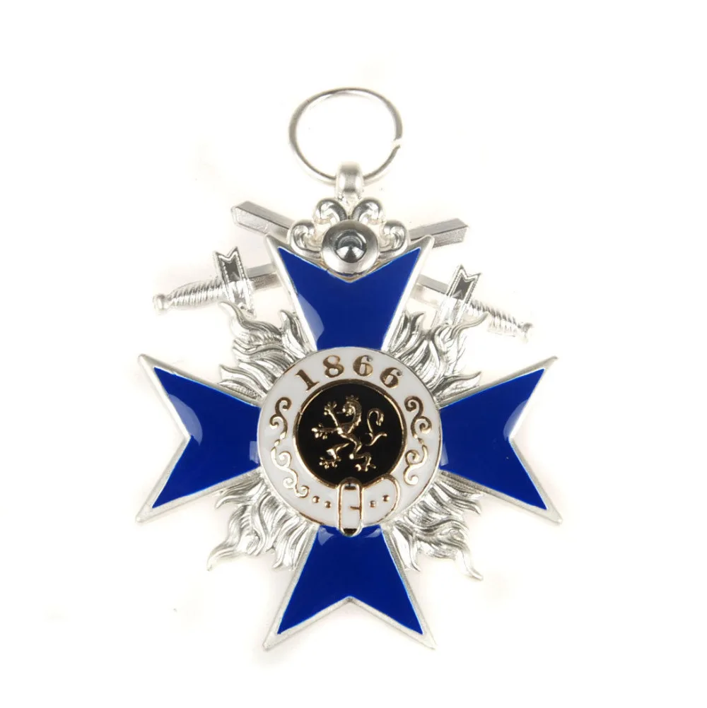 Первой мировой войны WW1 немецкий баварский заслуги кросс 1866 MERENTI шпаги питание значок с лентой