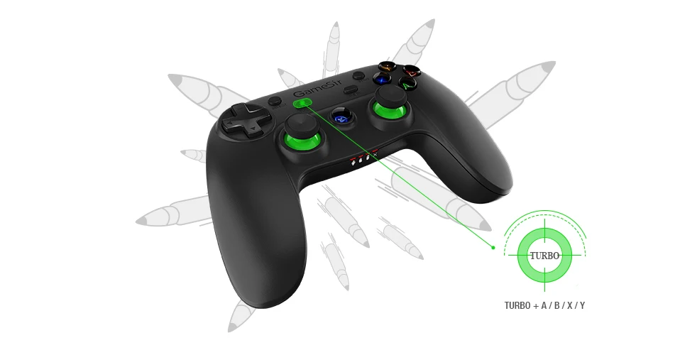 green GameSir G3s Bluetooth геймпад для PS3, игровой контроллер 2,4 ГГц для SONY Playstation, USB проводной джойстик для ПК мобильного телефона - Цвет: green