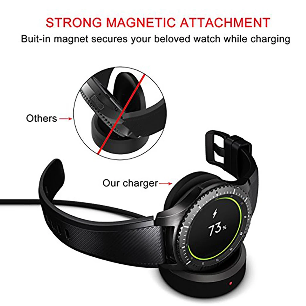 qi wireless charger dock for samsung gear s3 frontier s2 s4 charging stand for galaxy watch gear s3 classic high quality charger free global shipping