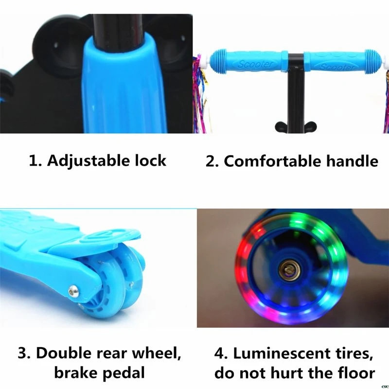 

Windmill Ladybug Scooter Foldable and Adjustable Height Lean to Steer 3 Wheel Scooters for Toddler Kids Boys Girls Age 3-8