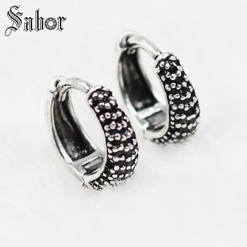 Женские серьги-кольца Creole Серьги серебряного цвета с фианитом ювелирное изделие