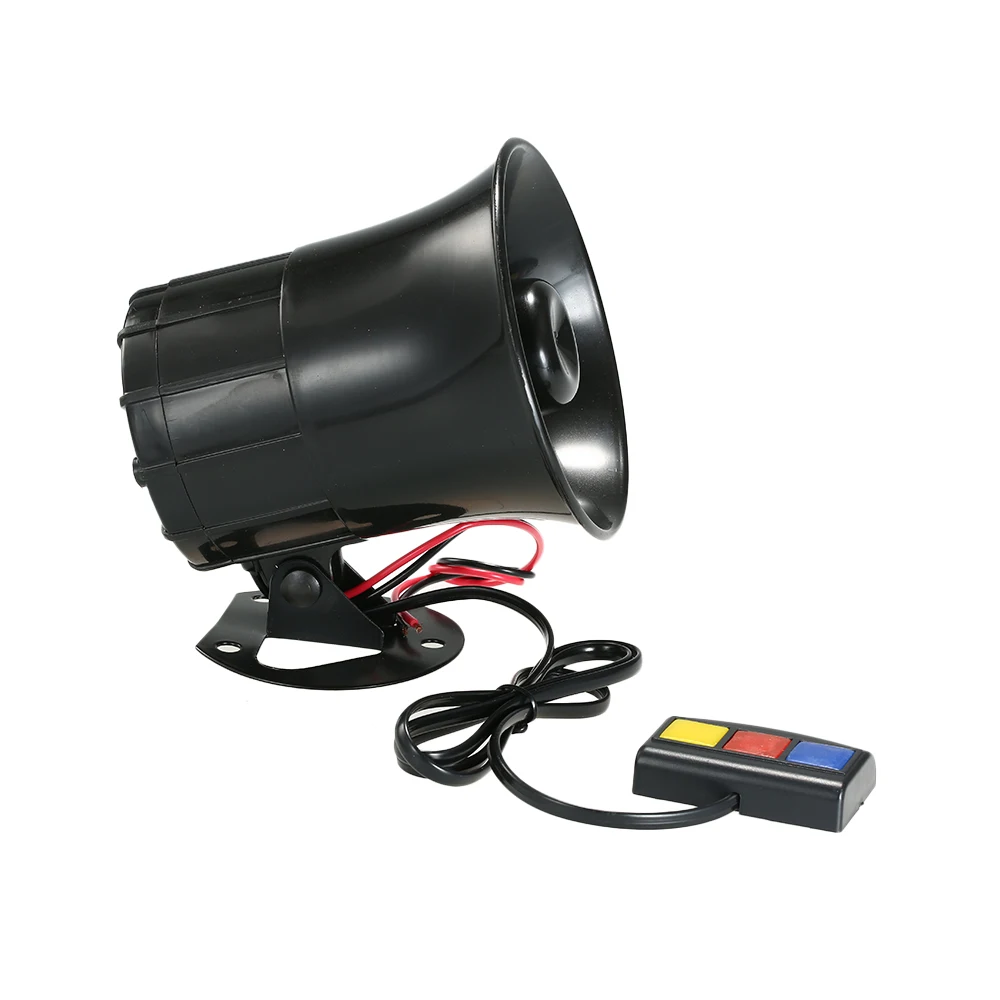 DC 12V 3 Tone Sounds Loud Horn Speaker Emergency Amplifier Hooter Security Warning Siren Horn For Car Motorcycle Truck Boat