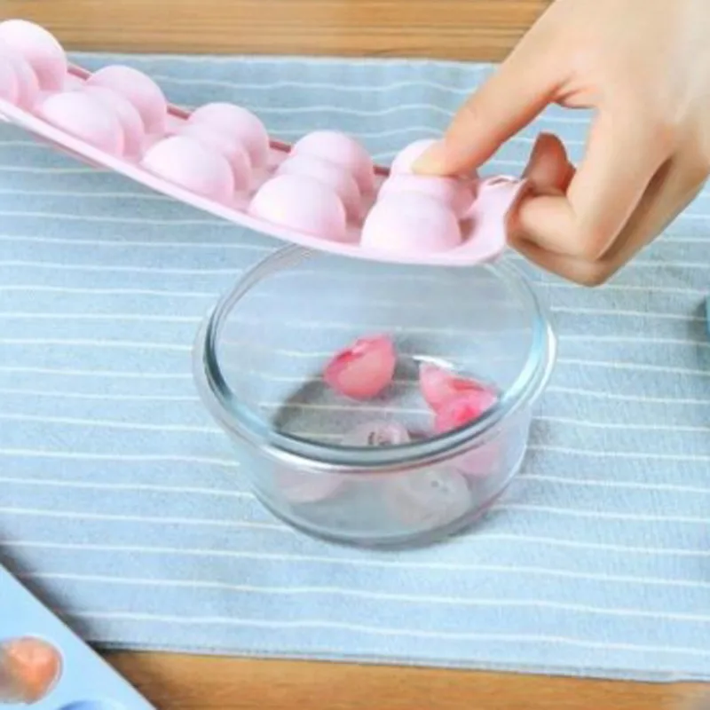 15 Grids Round Ball Shaped Ice Cube Silicone Mold Chocolate Pudding Mould Tray Fruit Cream Maker Kitchen Tools | Дом и сад