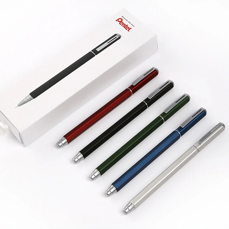 Pentel быстросохнущая нейтральная ручка BLN665D металлическая для детской офисной