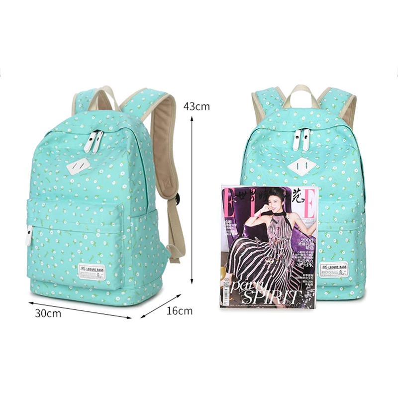 Рюкзак ZENBEFE с принтом Женский Модный легкий вместительный школьный ранец для