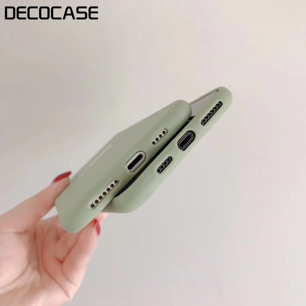 DECOCASE Brief Summer Soft Silicone Green Cartoon Women Men Couple Phone Cases for iPhone 6 6s 7 8 Plus X XR XS Max Mobile Cover |
