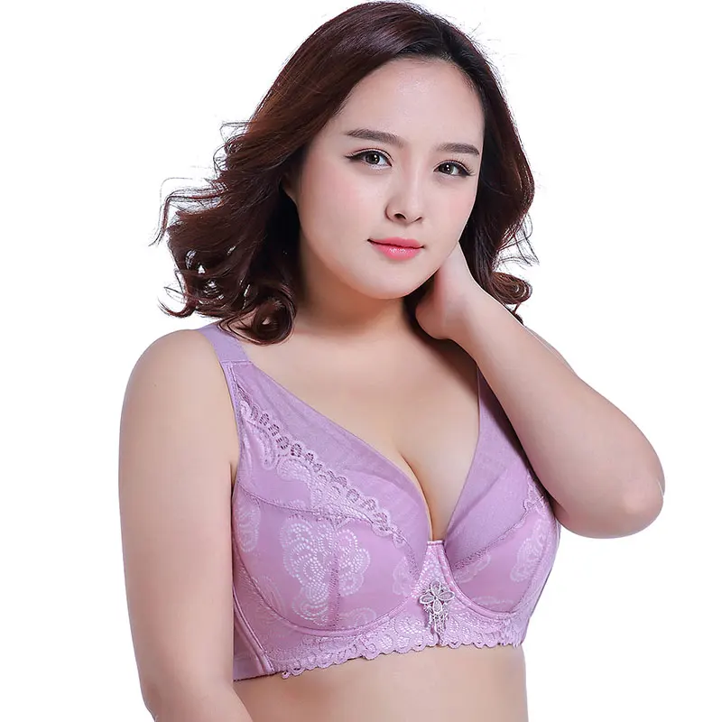 Легкий и тонкий кружевной бюстгальтер оверсайз без губки привлекательный