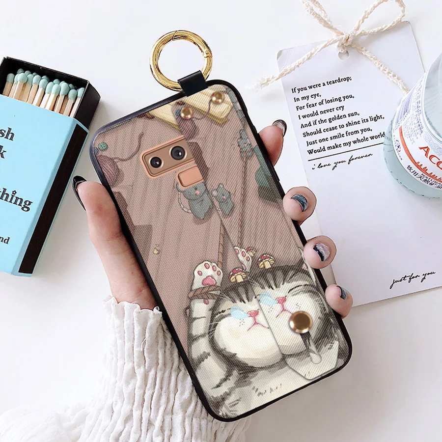 Кот», «кролик» ТПУ кейс для samsung galaxy A20 30 50 60 40 70 M20 s8 s9 s10 plus note 8 9 чехол милый мультяшный браслет в виде ракушки