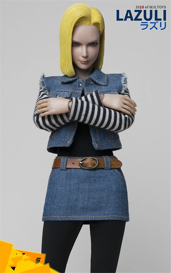Collectible TY-007 1/6 Dragonball Android 18 LAZULI PVC Cosplay Anime Naruto 12'' Female Action Figure Movable for Fans Gifts