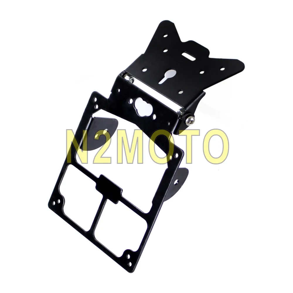 

Black Motorcycle License Plate Holder Tidy Tail Hanger Bracket for Scooter Quad Honda Suzuki Universal