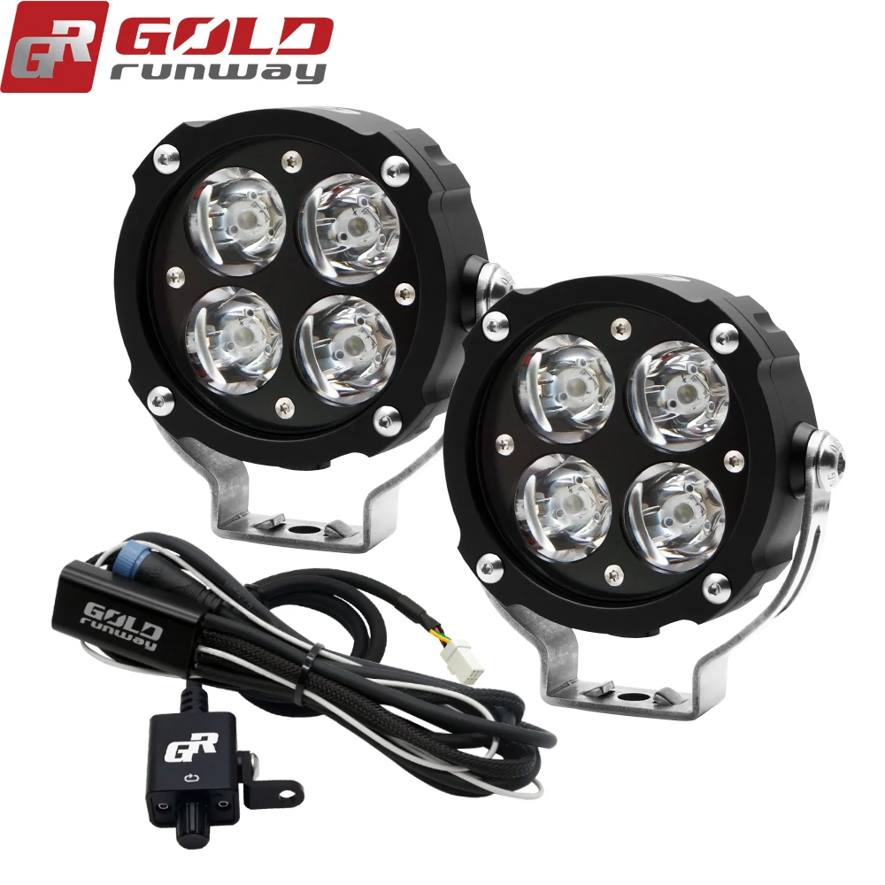 2018 Goldrunway Motorcyc leauxtive light spotlight 4200LM Motos U3 водительское пятно светодиодный