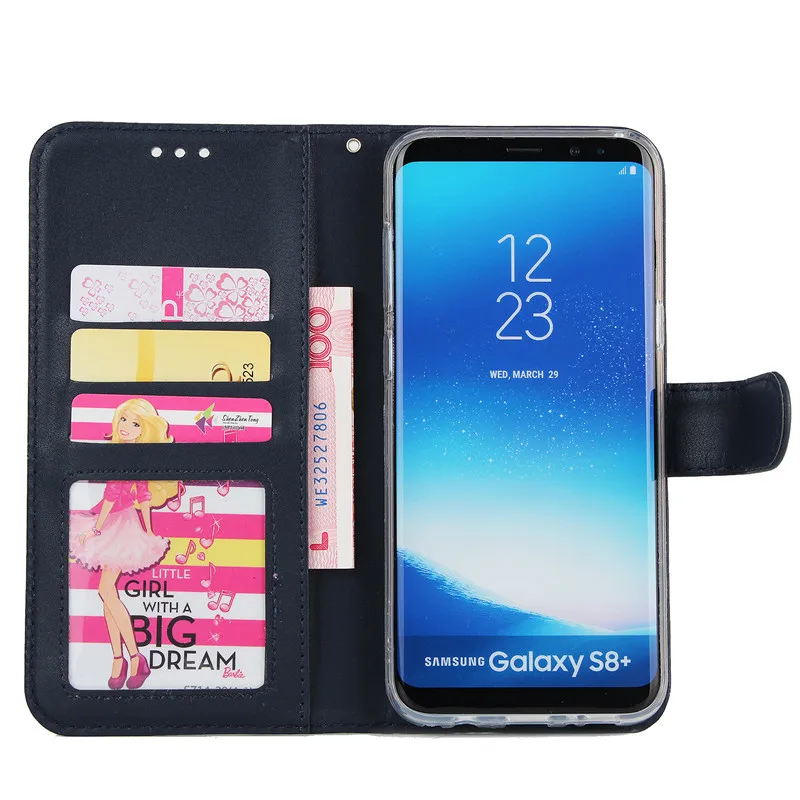 2 в 1 Роскошный кожаный бумажник чехол для телефона для Samsung Galaxy S6 S7 край S8 S9 плюс Чехол с откидной крышкой с отделением для карт, на магните Note 8 9 Fundas