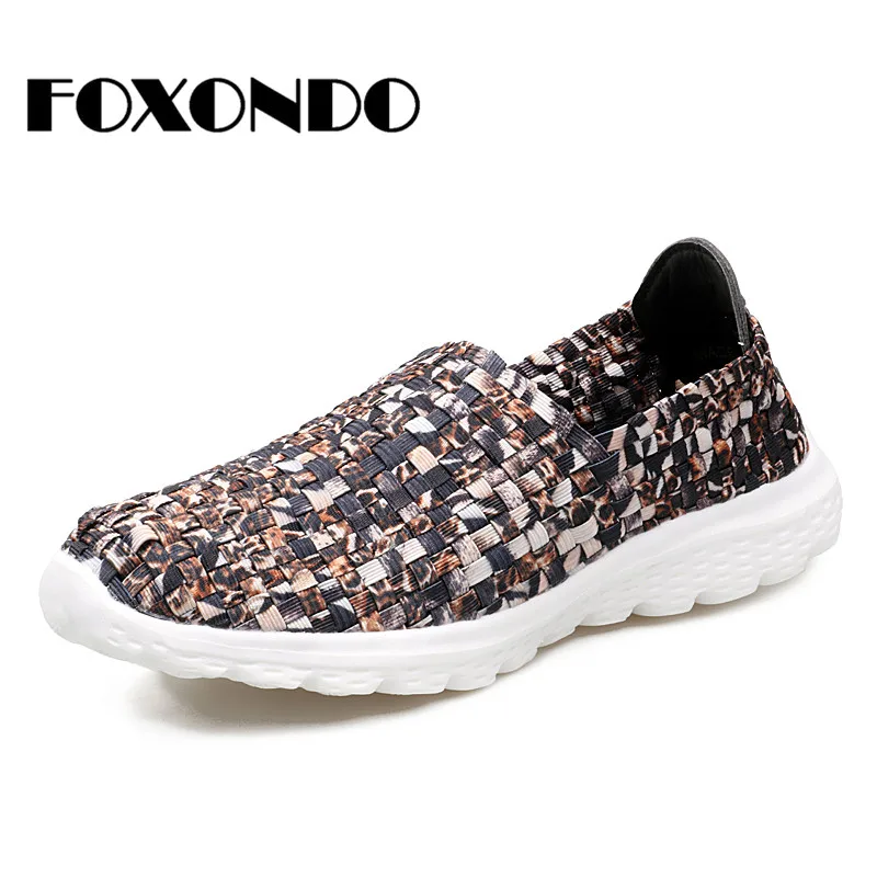 FOXONDO/2019 г. Летняя женская дышащая обувь для вождения на плоской подошве легкие