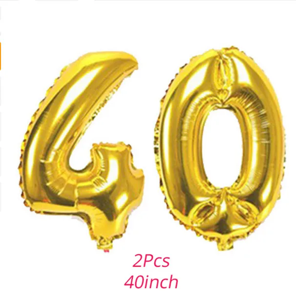 40inch 40 balloons WEIGAO 30/40/50/60th с днем рождения реквизит для фотосессии День рождения украшения для взрослых большой 30th вечерние Декор Globos товары для дня рождения - Цвет: 40inch 40 balloons